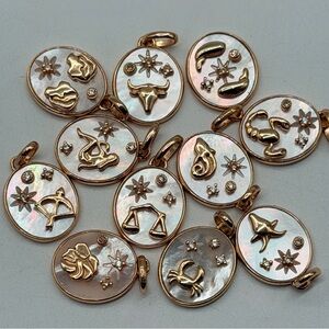 Tous Mother of Pearl & Gold Vermeil Zodiac Charm Pendant